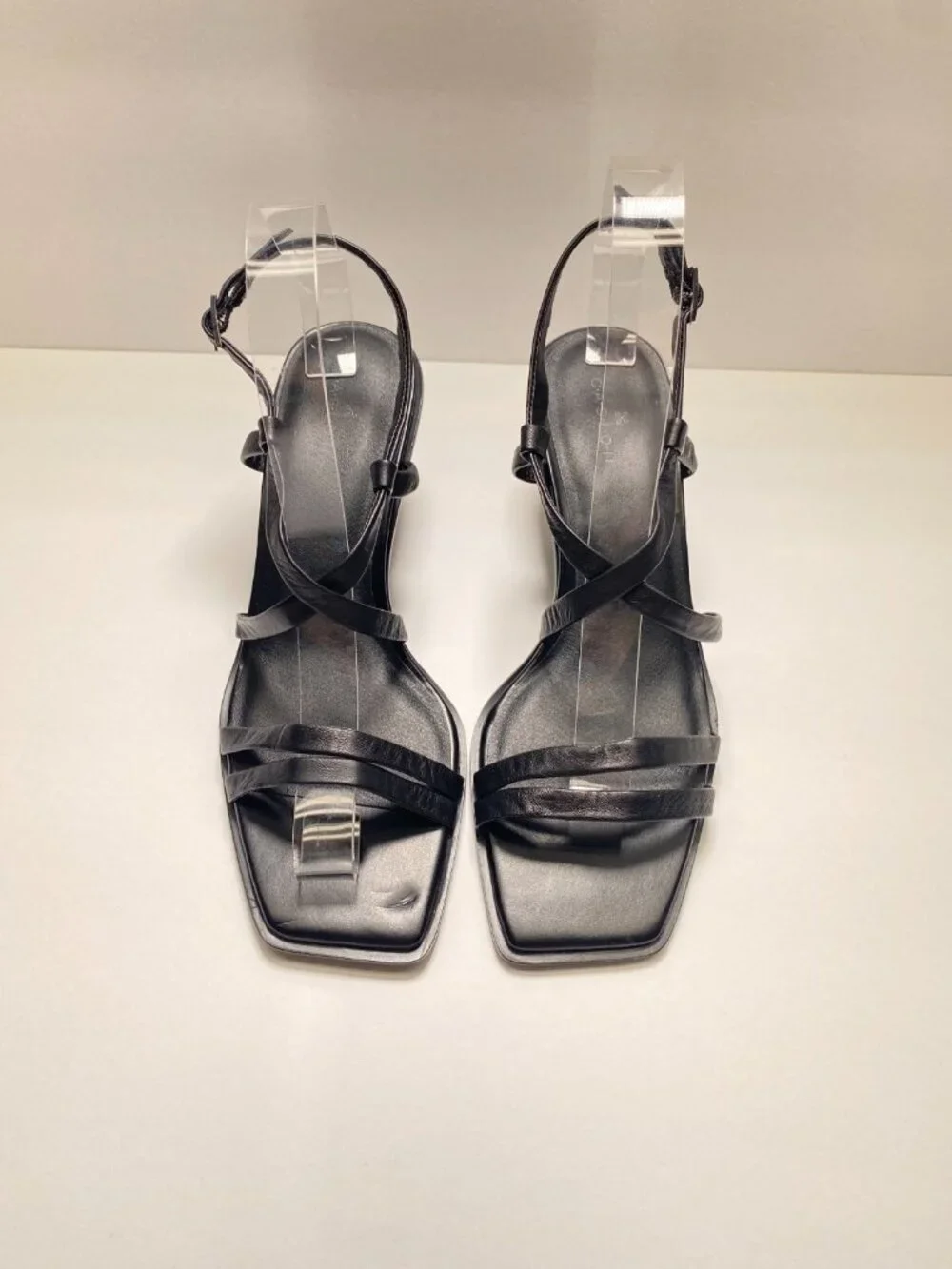 Caslon Womens Black Paola Strap Wedge Sandals Sz 7